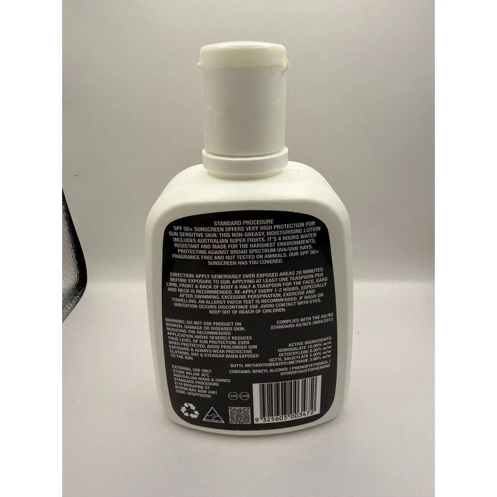 Standard Procedure SPF 50+ Sunscreen Lotion 250ml